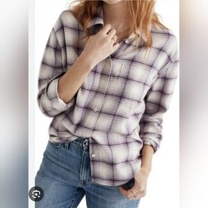 Madewell Purple Flannel Shirt